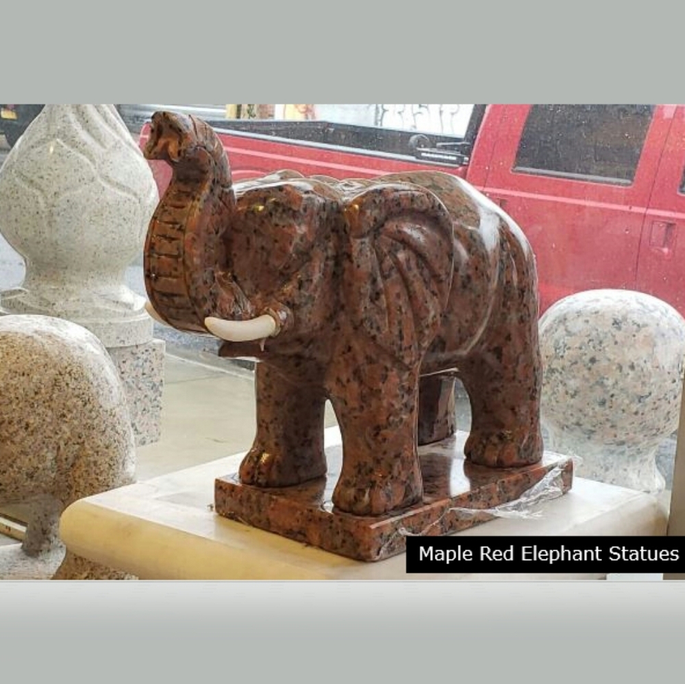 Elephant Granite Statues, Flower Pot and Marble